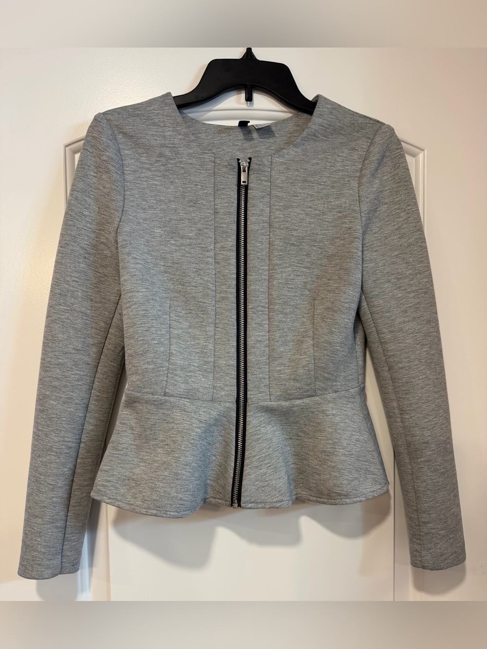 H&M Peplum Zip Stretchy Blazer